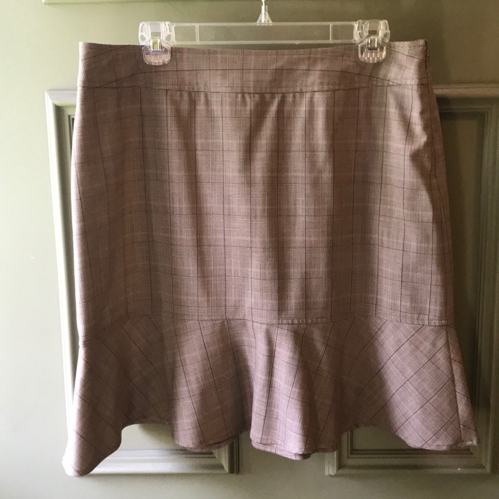 Brown/tan plaid Context skirt